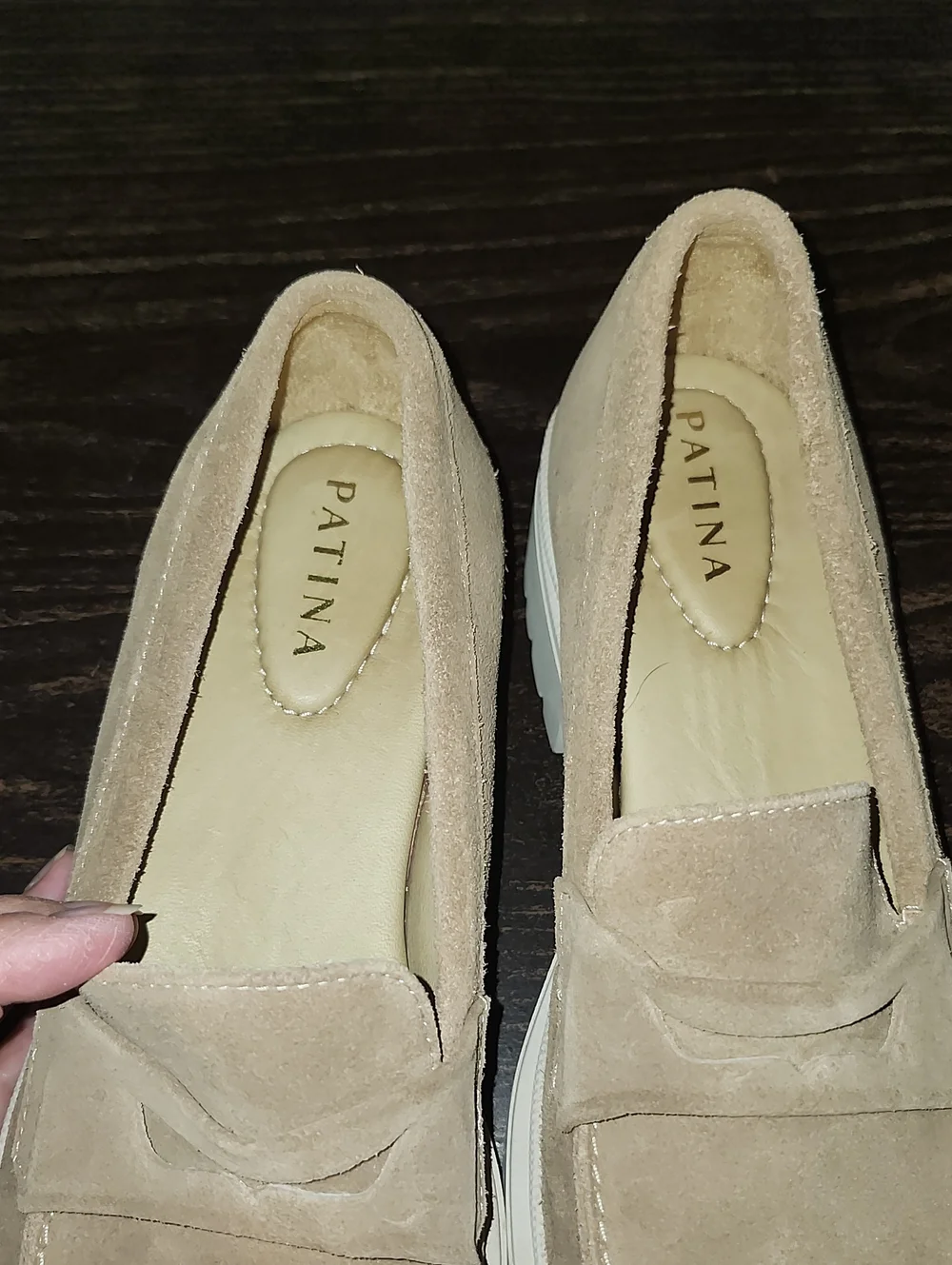 Patina Suede Chunky Penny Loafers size 11 Hand Made
